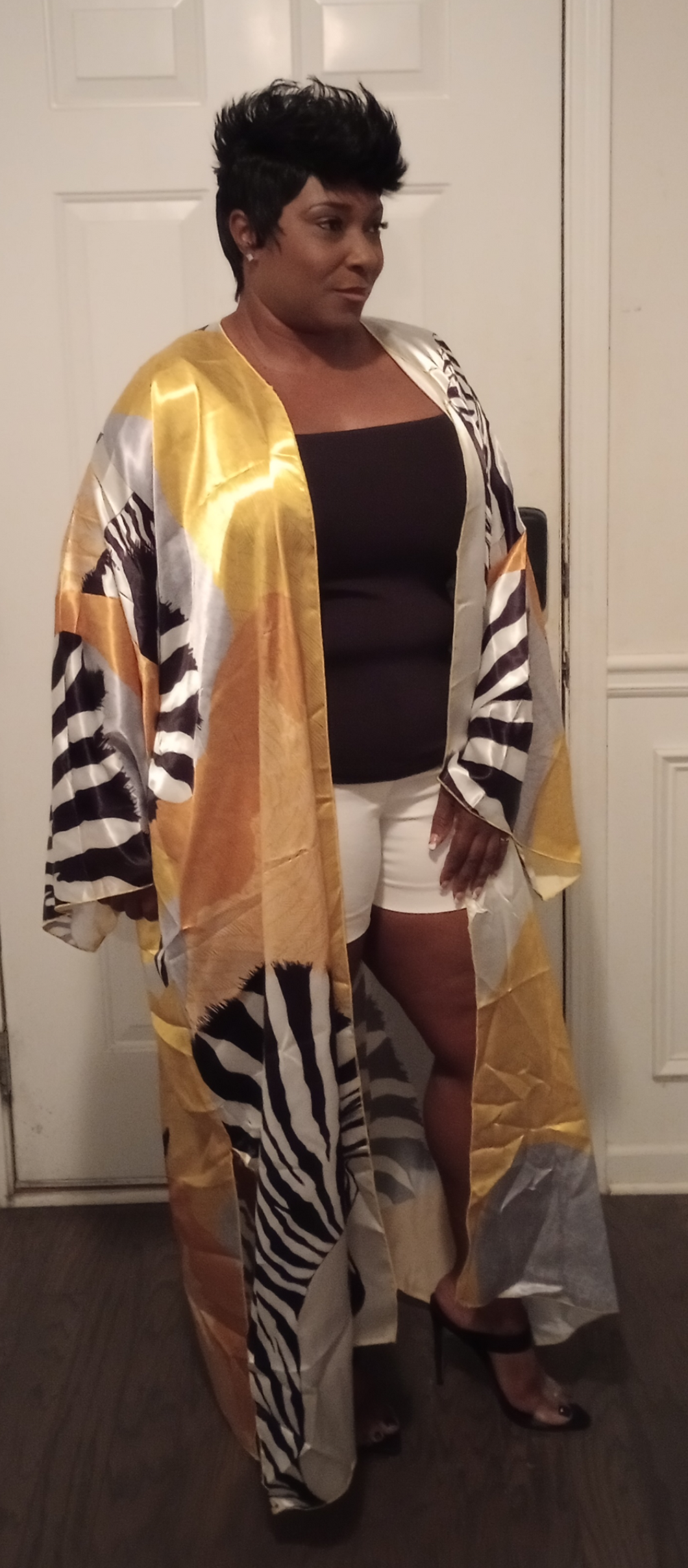 Oversize Zebra Print Kimono