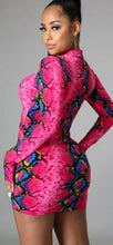 Load image into Gallery viewer, PINK SNAKE MINI DRESS
