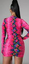 Load image into Gallery viewer, PINK SNAKE MINI DRESS
