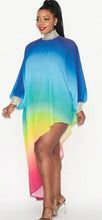 Load image into Gallery viewer, OMBRE CHIFFON ASYMMETRIC TOP
