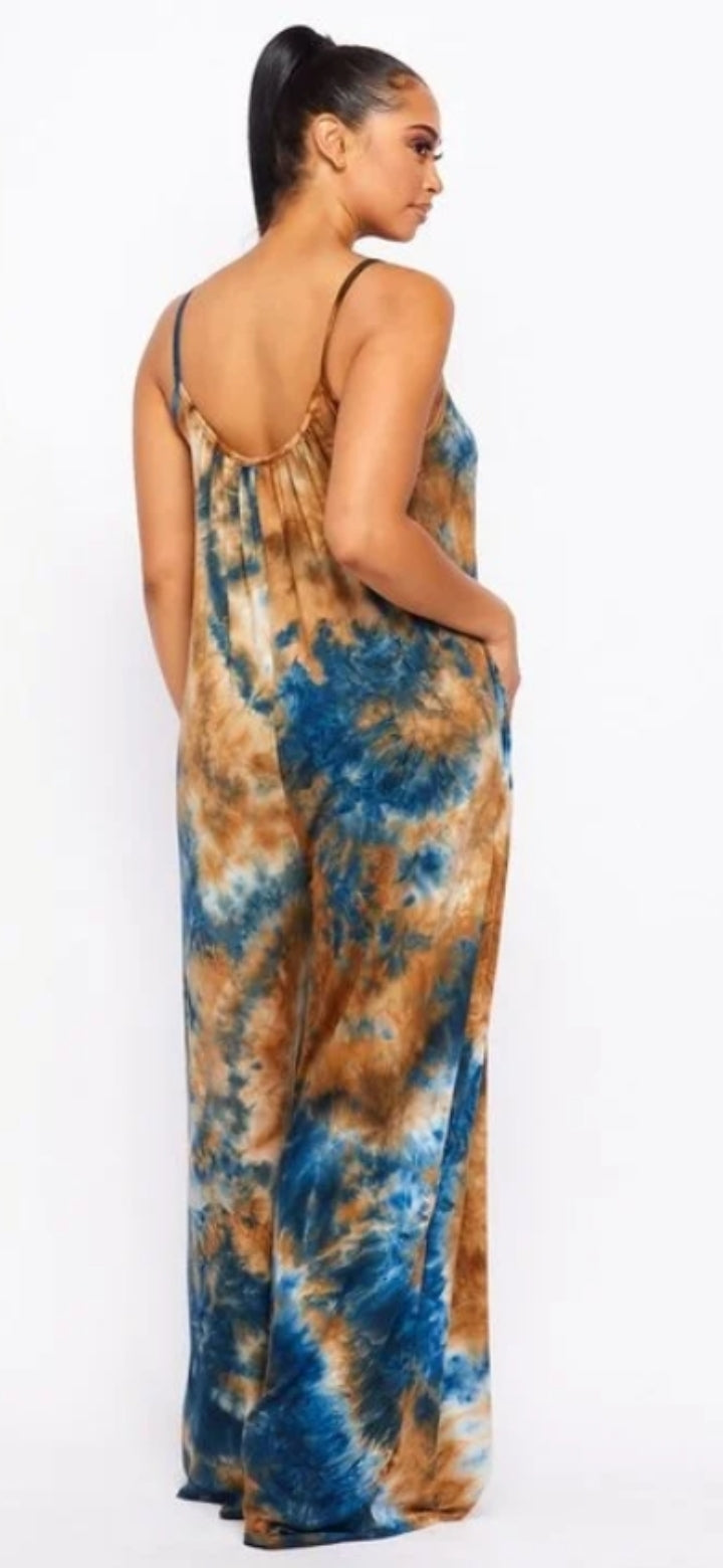 TYE DYE PALAZZO JUMPSUIT